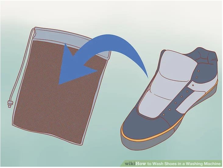 Place the shoes in a mesh bag or pillow case