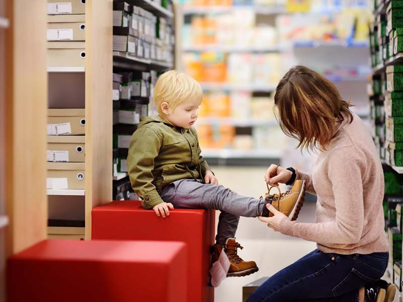 buying shoes for kids